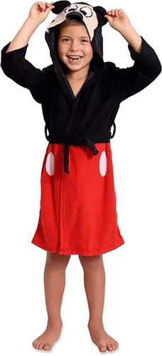 Vista 2 de Disney Bata de felpa Mickey Mouse Luxe para niños pequeños