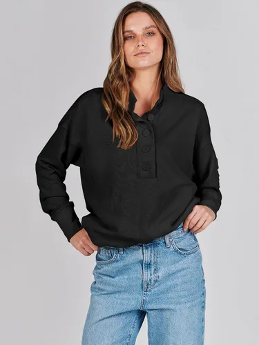 Vista 9 de ANRABESS Sudaderas casuales con botones para mujer, sudaderas de gran tamaño con bolsillos para otoño e invierno 2023