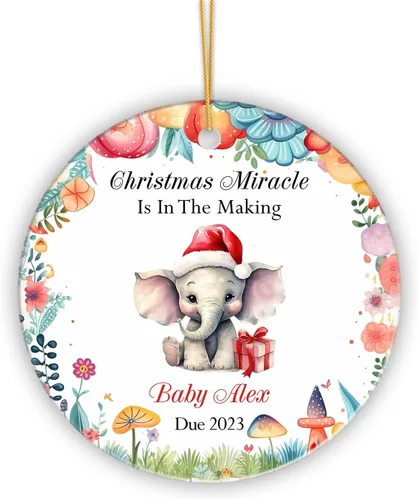 Vista 14 de Adorno personalizado de primera Navidad para nieta 2023, adorno de unicornio, personalizado para bebé, regalos de nieta, recuerdo de bebé