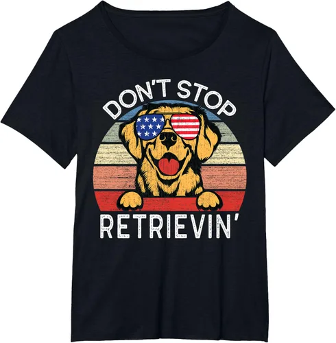Vista 34 de Don't Stop Retrievin' Golden Retriever Dog Camiseta, Negro