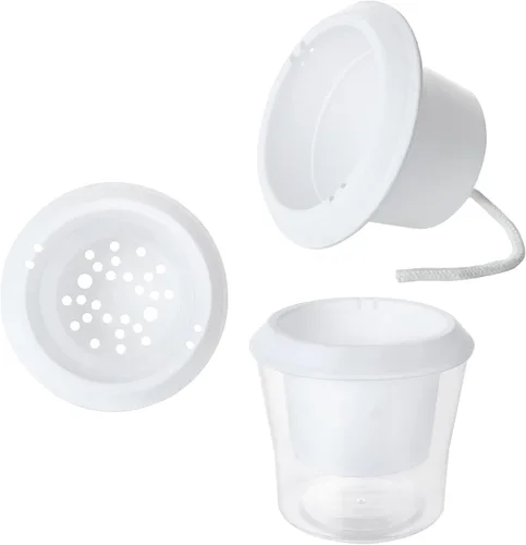 Vista 3 de MNKNENG Paquete de 12 macetas de riego automático para plantas de interior de 4.3 pulgadas, macetas pequeñas de riego automático con indicador
