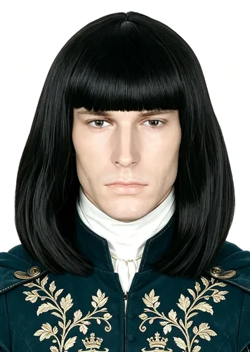 Vista 6 de Peluca de fiesta de disfraces de Halloween de cabello rizado para hombre negro
