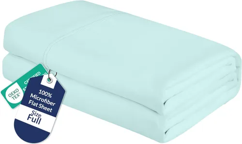 Vista 69 de Royale Linens Sábana Plana Individual – Sábanas Planas de Microfibra Cepillada Ultra Suave 1800 Solamente – Sin Arrugas y Resistentes a las Manchas