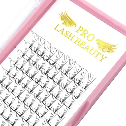 Vista 9 de Extensiones de pestañas postizas de volumen 3D-C-0.07-0.50 pulgadas, extensiones de pestañas postizas con tallo corto, extensiones de pestañas