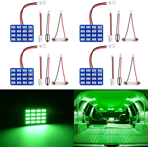 Vista 12 de AUXLIGHT Accesorios de luces LED para interior de automóvil con adaptadores de festoon 194 168 T10 / BA9S / DE3175 6418 211-2 578 Festoon