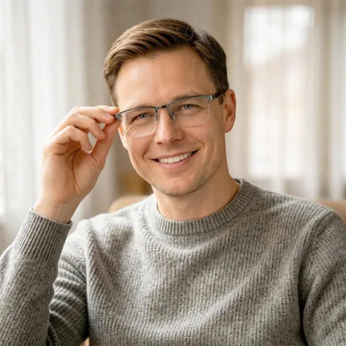 Vista 2 de EYECEDAR Paquete de 5 lentes de lectura con bloqueo de luz azul de alta calidad para hombre, medio marco de metal, bisagras de resorte, lectores