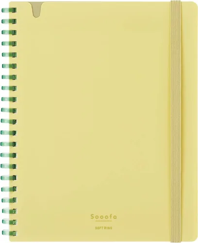 Vista 18 de KOKUYO Sooofa - Cuaderno gráfico de 7.2 x 5.5 pulgadas, cuaderno de anillo suave para mujer, cuadrícula de 0.157 in, 80 hojas perforadas, negro
