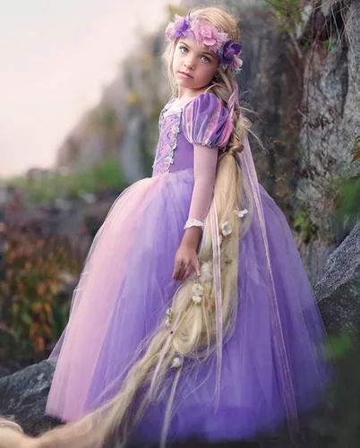 Vista 4 de Axaxa Princess Costume for Girls Princess Dress Halloween Fancy Party Dress Princess Dress Up Clothes for Little Girls
