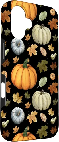 Vista 3 de iPhone 16 Falling Leaves Autumn and Pumpkin Happy Fall Case