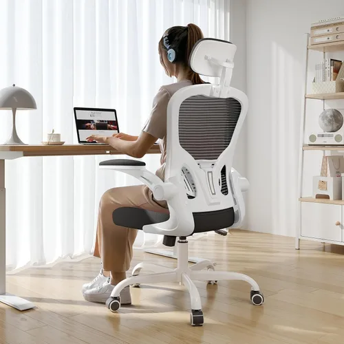 Vista 8 de Silla de oficina ergonómica, capacidad de 330 libras, silla de computadora con respaldo alto para largas horas, cómoda, silla ejecutiva giratoria