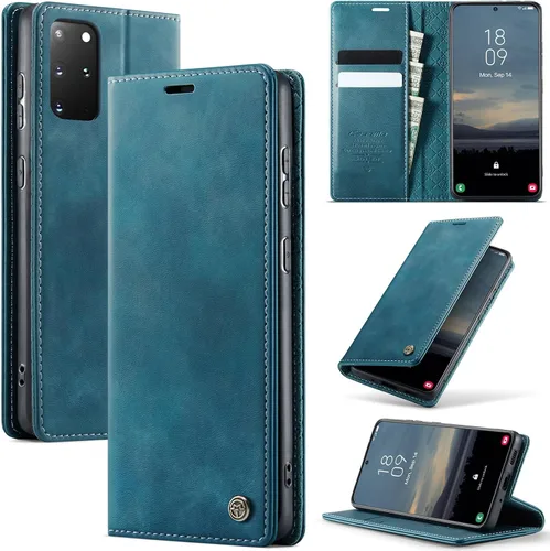 Vista 105 de Funda tipo cartera para Samsung Galaxy Z Fold 7 de piel con tarjetero y función atril, cierre magnético, bloqueo RFID, TPU a prueba de golpes, Negro