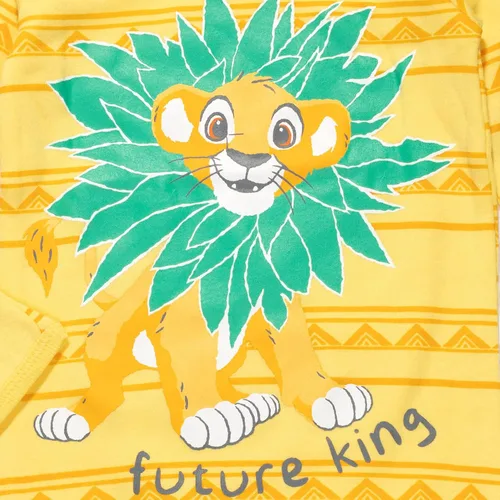Vista 6 de Disney Paquete de 3 vestidos de cama de manga larga para bebé Lion King Simba