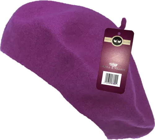 Vista 46 de WW004 Invierno 100% Lana Cálida Arte Francés Vasco Boina Tam Beanie Cap