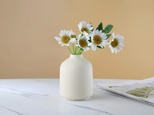 Vista 3 de Jarrón de cerámica – Jarrón pequeño, moderno jarrón de cerámica minimalista, florero de flores secas, decoración del hogar, arreglo floral