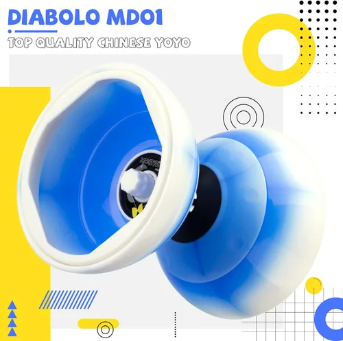 Vista 2 de CHEE MONG MD01 Yoyo chino para niños y adultos, diábolo profesional de triple rodamiento, juguete Diábolo Yoyo de 5 pulgadas con 2 varillas