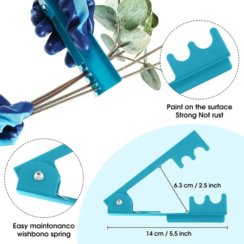 Vista 5 de Kit de arreglo floral WILLBOND, herramienta para pelar espinas de rosas de San Valentín, tijeras de poda de jardín, tijeras, removedor de espinas