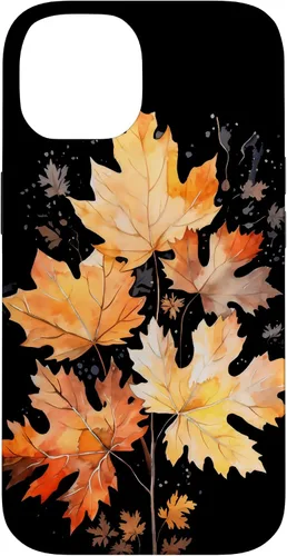 Vista 4 de iPhone 16 Autumn Leaves Watercolor Art Fall Season Thanksgiving Case