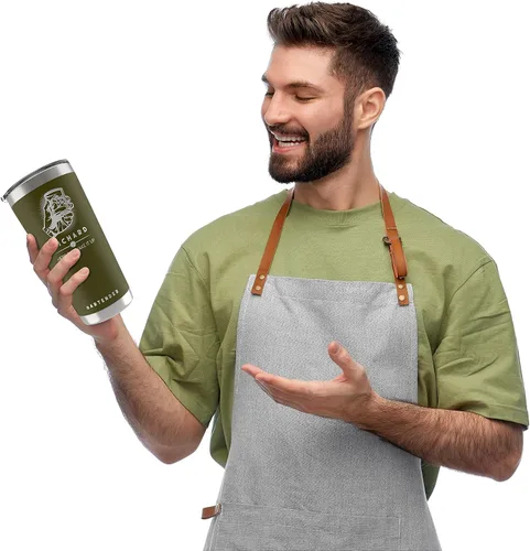Vista 4 de Regalos de chef, 34 títulos de trabajo, vaso personalizado con juego de pajita, nuevos regalos de trabajo, personalizados con nombre y cita, 20