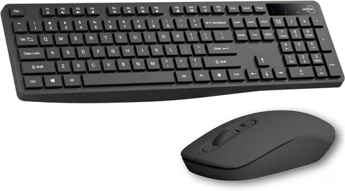 Vista 2 de UMILA - Combo de teclado y mouse inalámbricos de tamaño completo 2.4G, juego de mouse ergonómico UMILA, teclado USB inalámbrico ajustable de 3 DPI