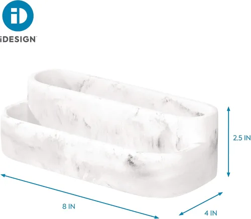 Vista 3 de iDesign Dakota - Organizador de paleta de 2 niveles para maquillaje y cosméticos, para encimera, tocador, 8 x 3.9 x 2.54 pulgadas