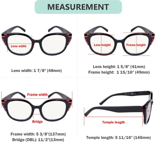 Vista 3 de Eyekepper Paquete de 4 lentes de lectura progresivos multienfoque para mujeres multifocales +1.00