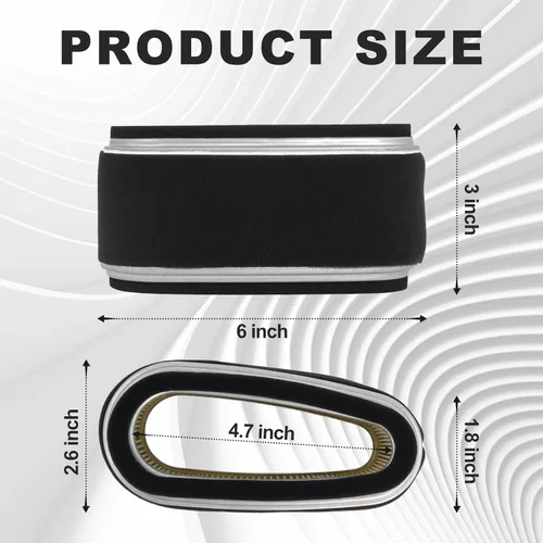 Vista 4 de Wadoy M74285 M97211 Filtro de aire compatible con John Deere 170 175 LX172 LX176 / 11013-2110 Reemplazo para Kawasaki FC400V FC420V