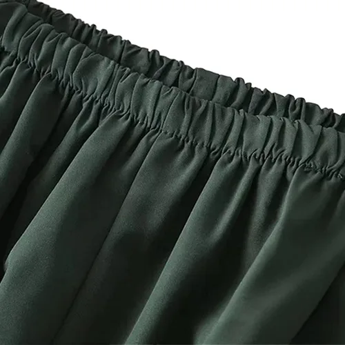 Vista 4 de KMBANGI Pantalones de paracaídas para mujer, holgados Y2k, pantalones deportivos con cintura elástica, rayas laterales, pantalones deportivos