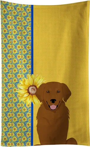 Vista 65 de Caroline's Treasures WDK5313KTWL - Toalla de cocina con diseño de girasoles de verano, color negro y tostado, Airedale Terrier, toalla de mano