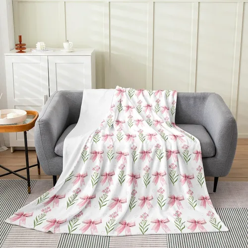 Vista 18 de jejeloiu Cute Mushroom Decor Plush Throw Blanket, For Kids Boys Girls 40"x50" Botanical Plants All Season,Bed Blanket Cartoon Mushrooms Flannel