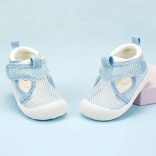 Vista 4 de Zapatos para bebé niño y niña, ligeros, transpirables, de malla, zapatos de agua para playa, antideslizantes, para primeros pasos, 6, 9, 12, 18, 24