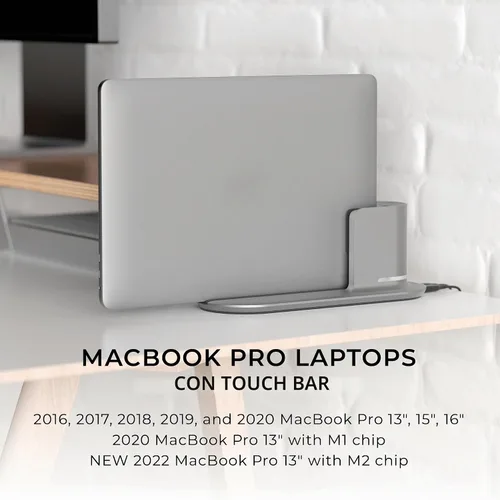 Vista 3 de HumanCentric DockBook solo para Touch Bar MacBook Pro, compatible con Touch Bar MacBook Pro 2016-2020 y 2022, barra táctil imprescindible, no es