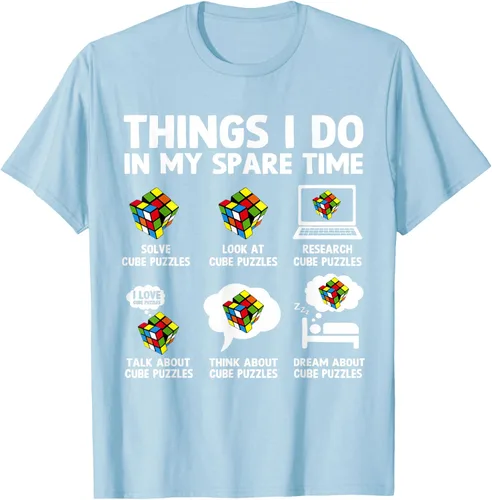Vista 76 de Things I Do in My Spare Time Cube Puzzle Speed Cubing Camiseta