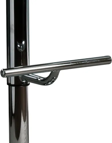 Vista 6 de AC Pacific ACBS34 Taburete giratorio de piel sintética ajustable para isla de cocina con marco curvado y elegante base cromada, sillas de mostrador