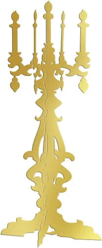 Vista 10 de Candelabro negro Lifesize Cartón Standup