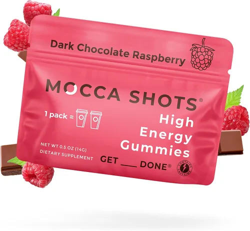 Vista 9 de SGC Concentración más alta 100mg de cafeína por gomita, 2 gomitas por paquete, paquete de 6 shots de moca de caramelo salado a base de plantas