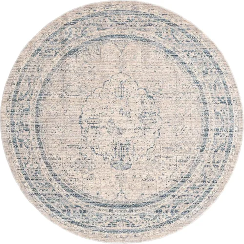 Vista 18 de Unique Loom Noble Collection - Alfombra de área tradicional, envejecida, vintage, geométrica, con borde (2' 2 x 3' 0 rectangular, azul/beige)