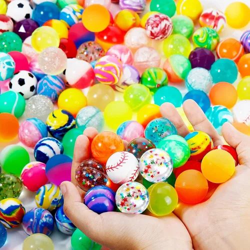 Vista 2 de Pllieay 200 piezas de pelotas rebotadoras, bolas hinchables de 32 mm para regalos de fiesta para niños, pelotas rebotadoras a granel para regalos