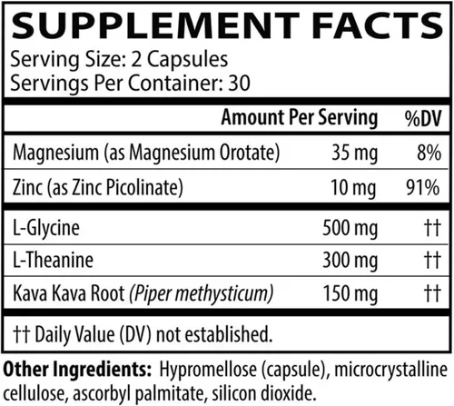 Vista 5 de Neurobiologix Neuro Calm & Rebalance, L Teanina, Magnesio, Zinc & Kava Kava Complejo para un equilibrio del estado de ánimo tranquilo y apoyo al