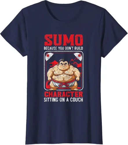 Vista 24 de Sumo Wrestler - Camiseta de lucha libre japonesa de lucha libre de sumo, Negro