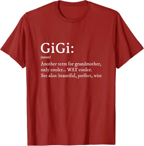 Vista 73 de Gigi Definition - Camiseta de regalo para abuela, cumpleaños y abuela, Negro
