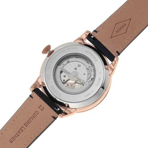 Vista 6 de Fossil - Reloj de pulsera automático y mecánico de estilo Townsman en acero inoxidable para hombre