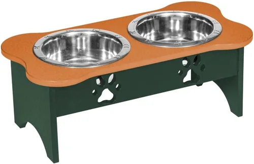 Vista 74 de Poly Lumber - Comedero doble de hueso mediano de 2 cuartos de galón, color negro
