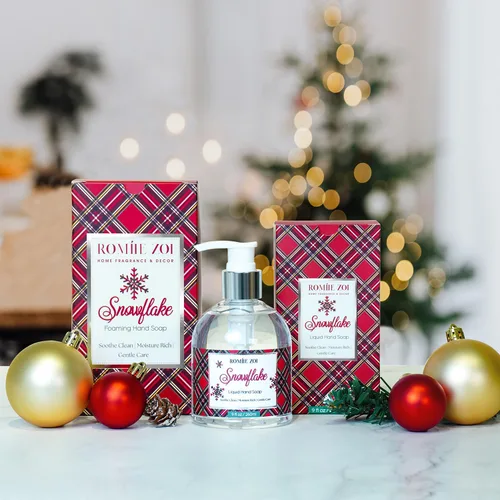 Vista 7 de ROMIIE ZOI Jabón líquido para manos de Navidad con caja de regalo - 260ml / 9 fl. Oz - Paquete de variedad de 3