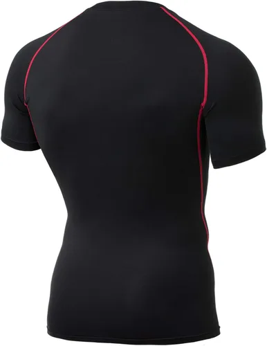 Vista 7 de TSLA Camisas térmicas de compresión de manga corta para hombre, camiseta deportiva deportiva atlética, camiseta para correr con equipo de invierno