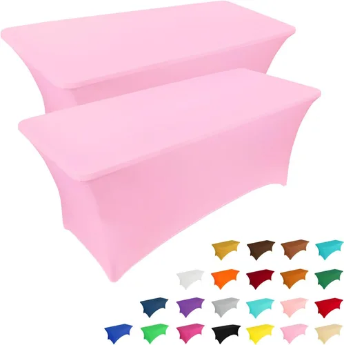 Vista 20 de IVAPUPU - Mantel de elastano para mesas rectangulares, ajustado, elástico, lavable, protector de mesa para eventos, fiestas, bodas, cócteles, Negro