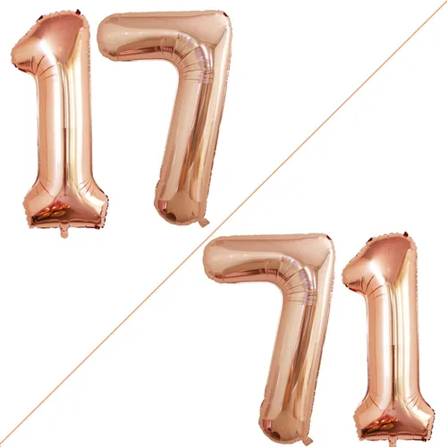 Vista 65 de Goer, conjunto de globos de papel aluminio para decoraciones de cumpleaños, globos de las letras de feliz cumpleaños y de números Oro