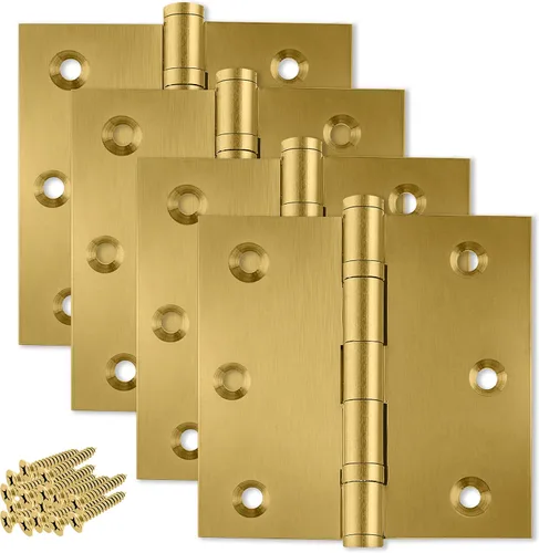 Vista 11 de Solid Brass Door Hinge Heavy Duty Ball Bearing 3.5 x 3.5 Inch - Set of 2 Hinges (Antique Brass)