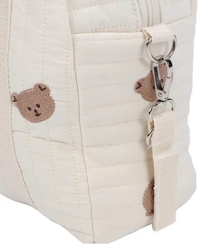 Vista 9 de Bolsa de pañales pequeña, 11.4 x 10.2 x 4.7 in, bolsas organizadoras para cochecito de bebé, bolsas organizadoras de pañales, reutilizables bordadas
