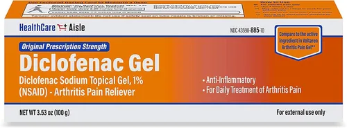 Vista 8 de HealthCareAisle Gel de Diclofenac, 1%, Alivio del dolor artrítico - Tubo de 50 g - Fuerza de prescripción original (AINE)