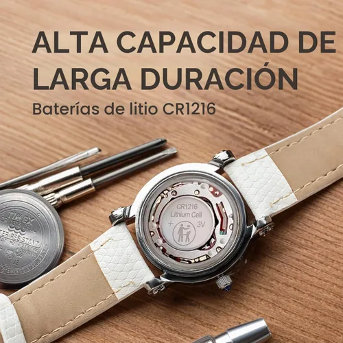 Vista 3 de Tenergy Batería de botón de litio CR1216 de 3 V, para relojes, mini luces LED, termómetros de frente, 20